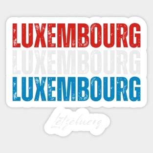 Luxembourg flag, Luxembourger flag Sticker